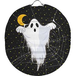 HALLOWEEN LAMPION Duch s pavučinou 22cm