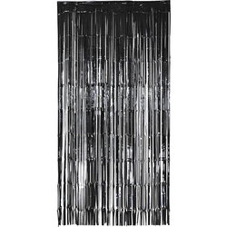 Dekorační závěs fóliový černý 2x1 m