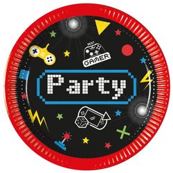 TALÍŘKY papírové Gaming Party 20 cm 8 ks
