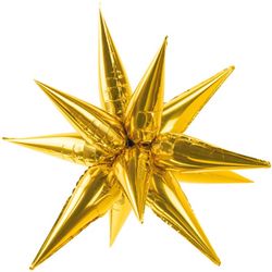 BALÓNEK fóliový Hvězda 3D 70cm zlatá