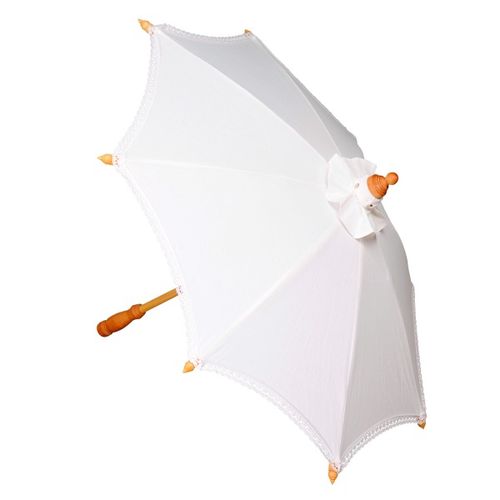 SVATEBNÍ deštník bavlněný bílý
