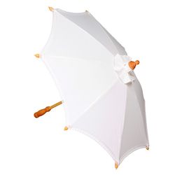 SVATEBNÍ deštník bavlněný bílý