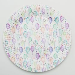 TALÍŘE papírové Balónky pastelové 8ks