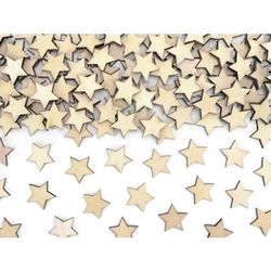 KONFETY Hvězdy dřevěné 2x2cm 50ks