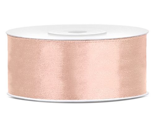STUHA saténová světle broskvová 2,5cm/25m