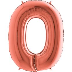 BALÓNEK FÓLIOVÝ číslo růžové zlato 0 102 cm