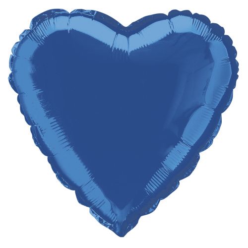 BALÓNEK fóliový srdce 46cm Royal Blue