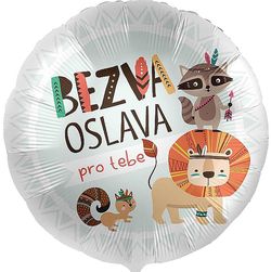 BALÓNEK fóliový Bezva oslava Zvířátka 43cm