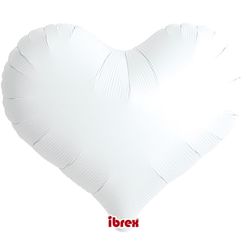 BALÓNEK fóliový Srdce bílé 46cm 5ks