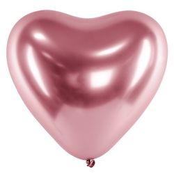 BALÓNEK latexový Srdce Glossy lesklé růžové zlato 30cm 50ks
