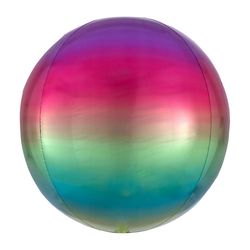 BALÓNEK fóliový ORBZ koule Ombré Rainbow 40cm