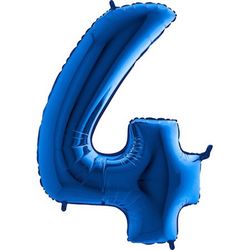 Balón fóliové číslo modré 4 102 cm
