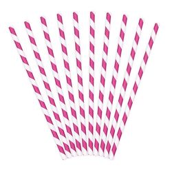 Brčka designová s proužky magenta