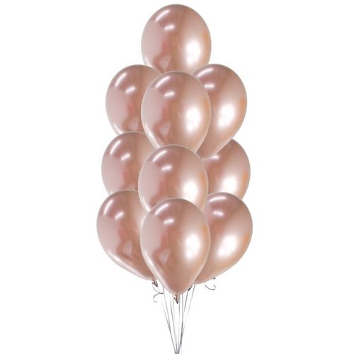 BALÓNKY Beauty Charm metalické Rose Gold 30cm 10ks