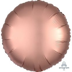 BALÓNEK fóliový Kruh růžovoměděný 43cm