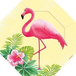 TALÍŘKY papírové Flamingo Paradise 18,5cm 6ks