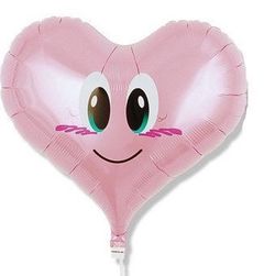 BALÓNEK fóliový Srdce Smile Angel růžové 35cm