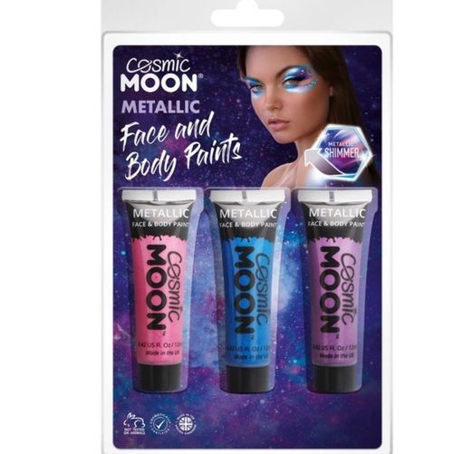 BARVY na obličej Cosmic Moon metalická růžová, modrá, fialová