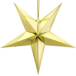 HVĚZDA papírová zlatá 45cm