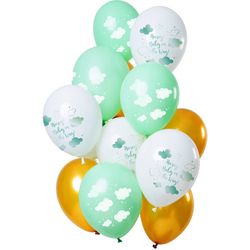 BALONKY buket BABY SHOWER latexové 30cm 12ks