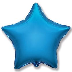 BALÓNEK fóliový Hvězda modrá 46cm
