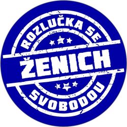 PLACKA  Rozlučka se svobodou modrá Ženich