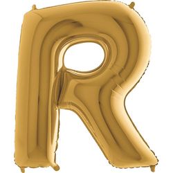 Balónek zlatý písmeno  R 102cm