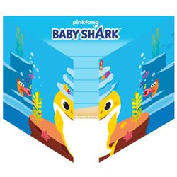 POZVÁNKY a obálky Baby Shark 8ks