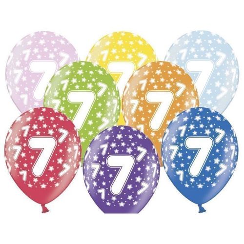BALÓNEK latexový 7. narozeniny 6ks
