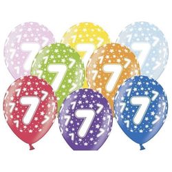 BALÓNEK latexový 7. narozeniny 6ks