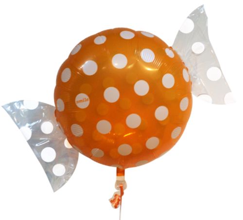 Balón fóliový Bonbón oranžový