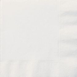 UBROUSKY jednobarevné bílé - 33x33cm 20ks