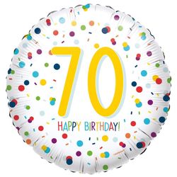 BALÓNEK fóliový 70 konfety