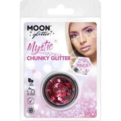 TŘPYTKY Mystic Chunky Glitter Valentines červeno-růžové