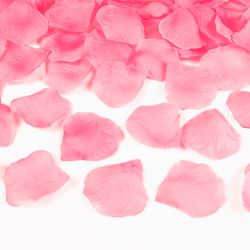 OKVĚTNÍ LÍSTKY RŮŽÍ  textilní sv.růžové 500ks