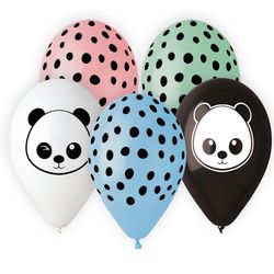 BALÓNKY latexové Panda mix 33cm 5ks