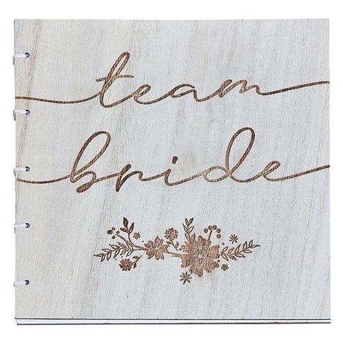 KNIHA hostů dřevěná Team Bride