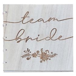 KNIHA hostů dřevěná Team Bride