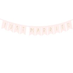 BANNER Just Married růžový 15x155cm