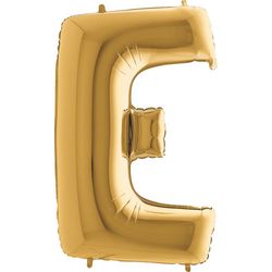 Balónek zlatý písmeno  E 102cm