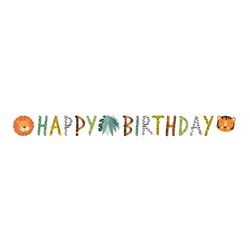 BANNER Happy Birthday Baby Safari 180x15cm