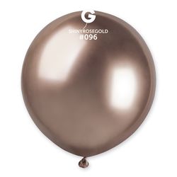 BALÓNEK chromový latexový růžové zlato 48cm 1ks