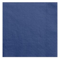 UBROUSKY papírové 3vrstvé Navy blue 33x33cm 20ks