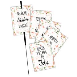 KARTIČKY NA PRSKAVKY květinový design  - slovenská verze