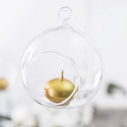 Skleněný závěsný svícen