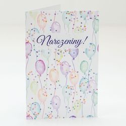 POZVÁNKY narozeninové Balónky pastelové  8ks