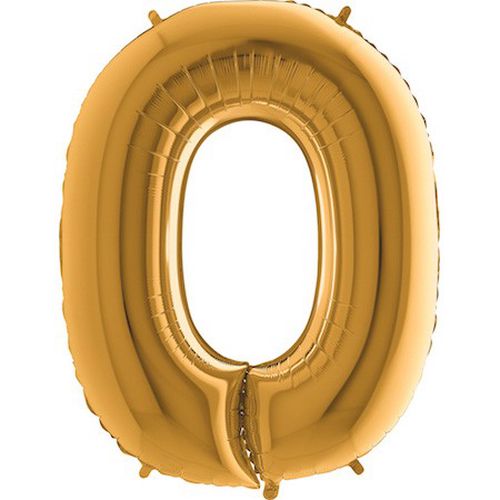 Balón fóliové číslo zlaté 0 102 cm