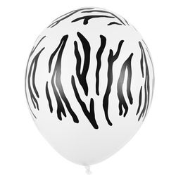 BALÓNKY latexové Zebra 30cm 50ks