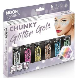 SET glitrových gelů Chunky mix barev 6ks