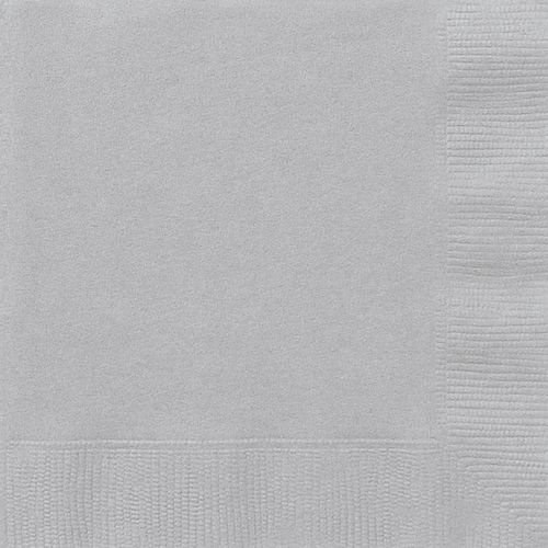 UBROUSKY stříbrné papírové 33x33cm 50ks